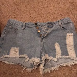 Blue jean shorts
